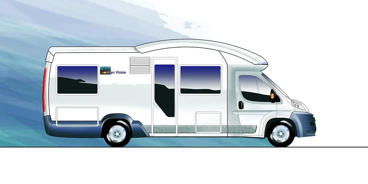 Vue latérale et traitement graphique du Challenger Eden 612