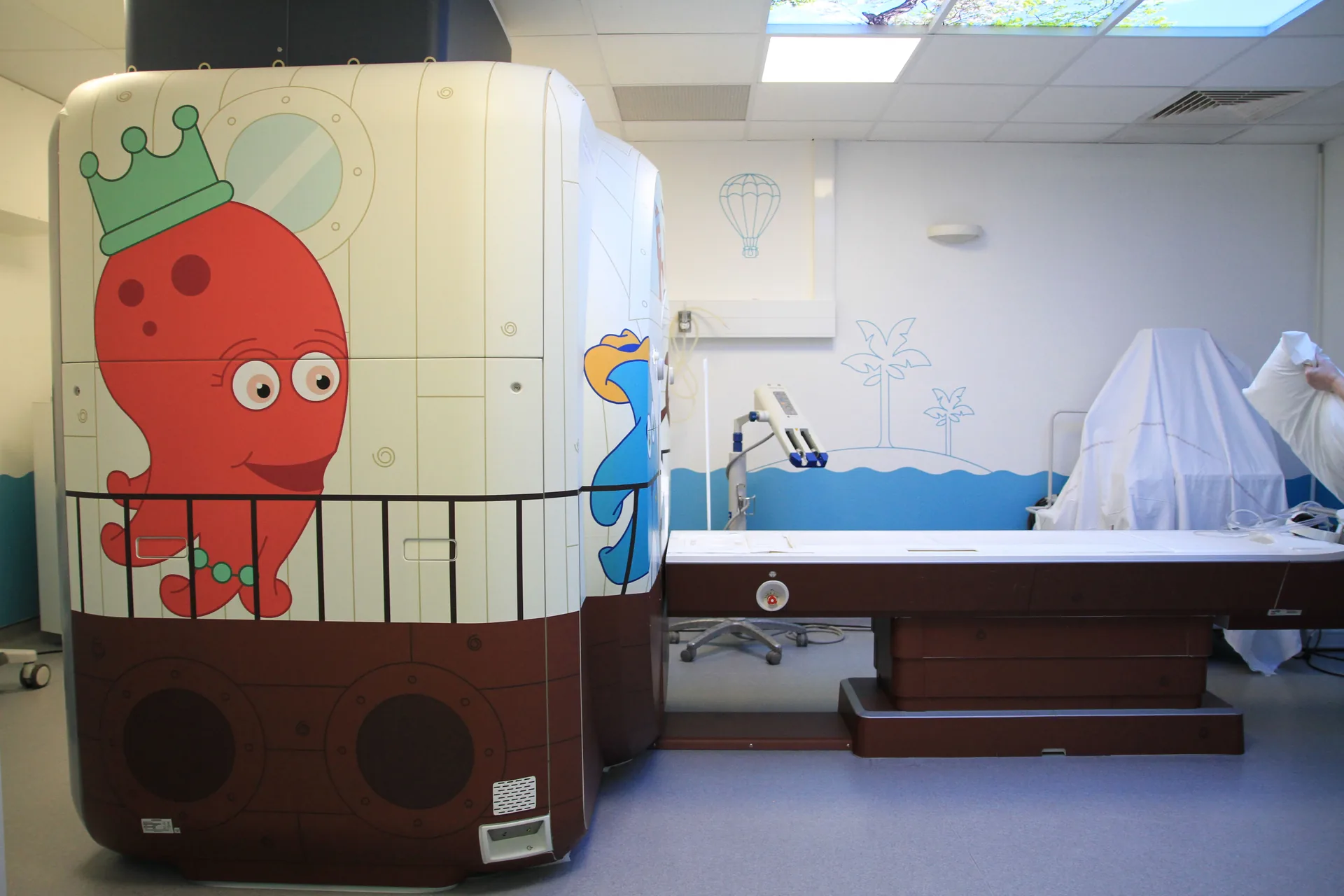 Détail du design d’espace destiné à accompagner les jeunes patients