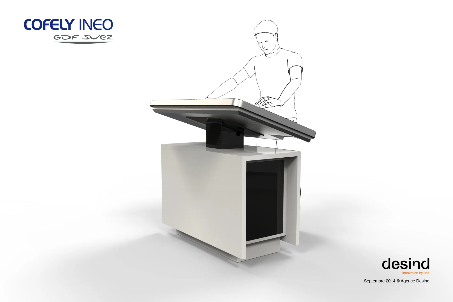 Showroom interactif Engie INEO articulé autour d’une table tactile