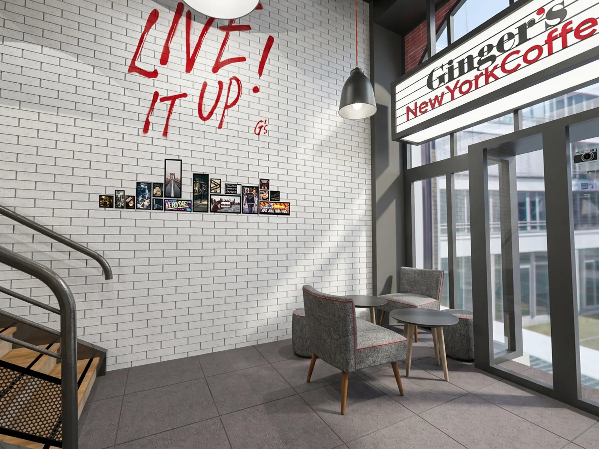 Espace d’accueil et de restauration Ginger’s New York Coffee