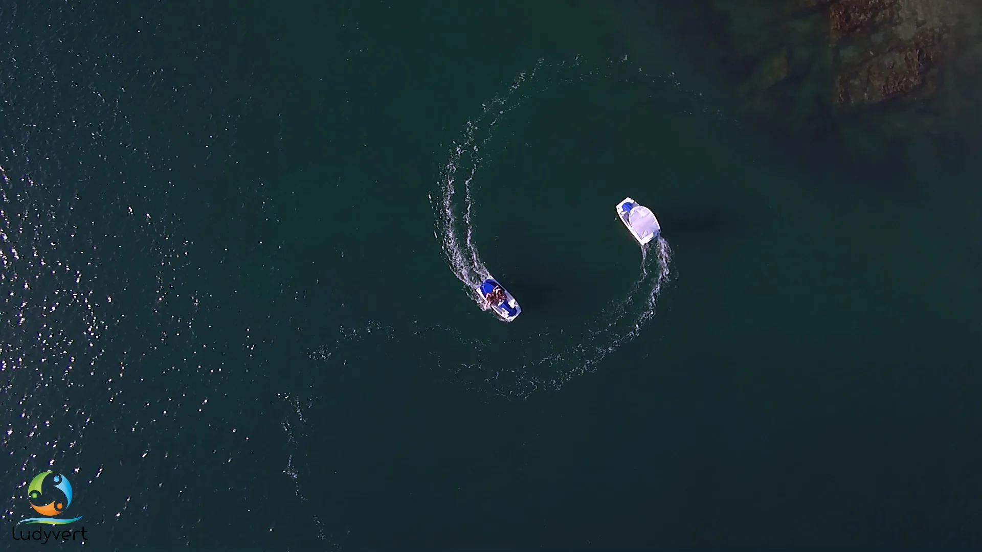 Petit catamaran électrique Gull-E naviguant sur un plan d’eau