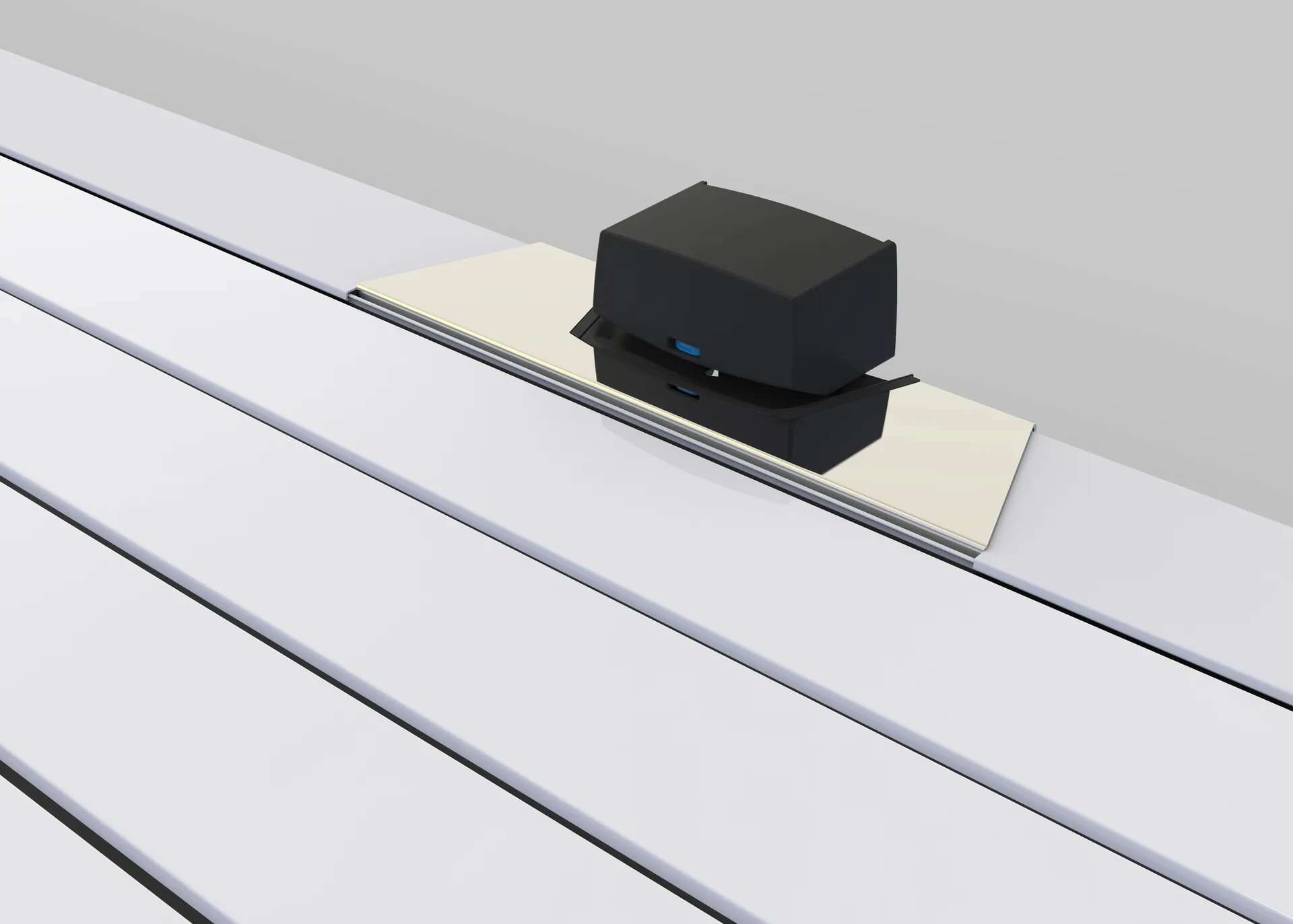 Conception du mécanisme Pushlock Automatic en position fermée