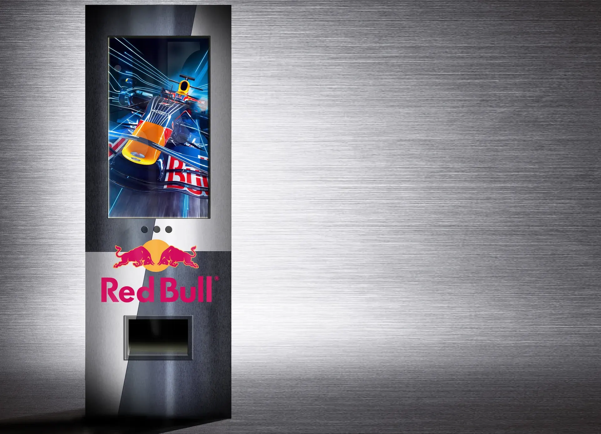Recherche de design du distributeur connecté Red Bull