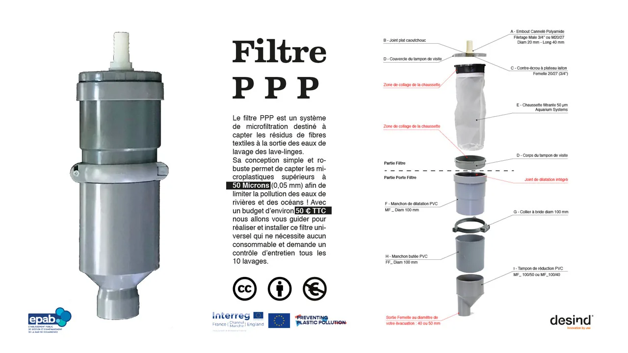 Filtre Stop Microfibres adaptable aux lave-linges